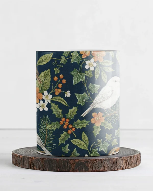Taza Decorativa 11oz - Aves Botánicas