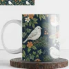 Taza Decorativa 11oz - Aves Botánicas